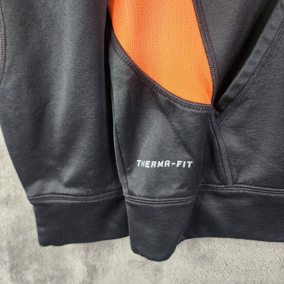 Men's Nike Oklahoma State Therma-Fit Hoodie Sweatshirt Black & Orange OSU L - Picture 3 of 13